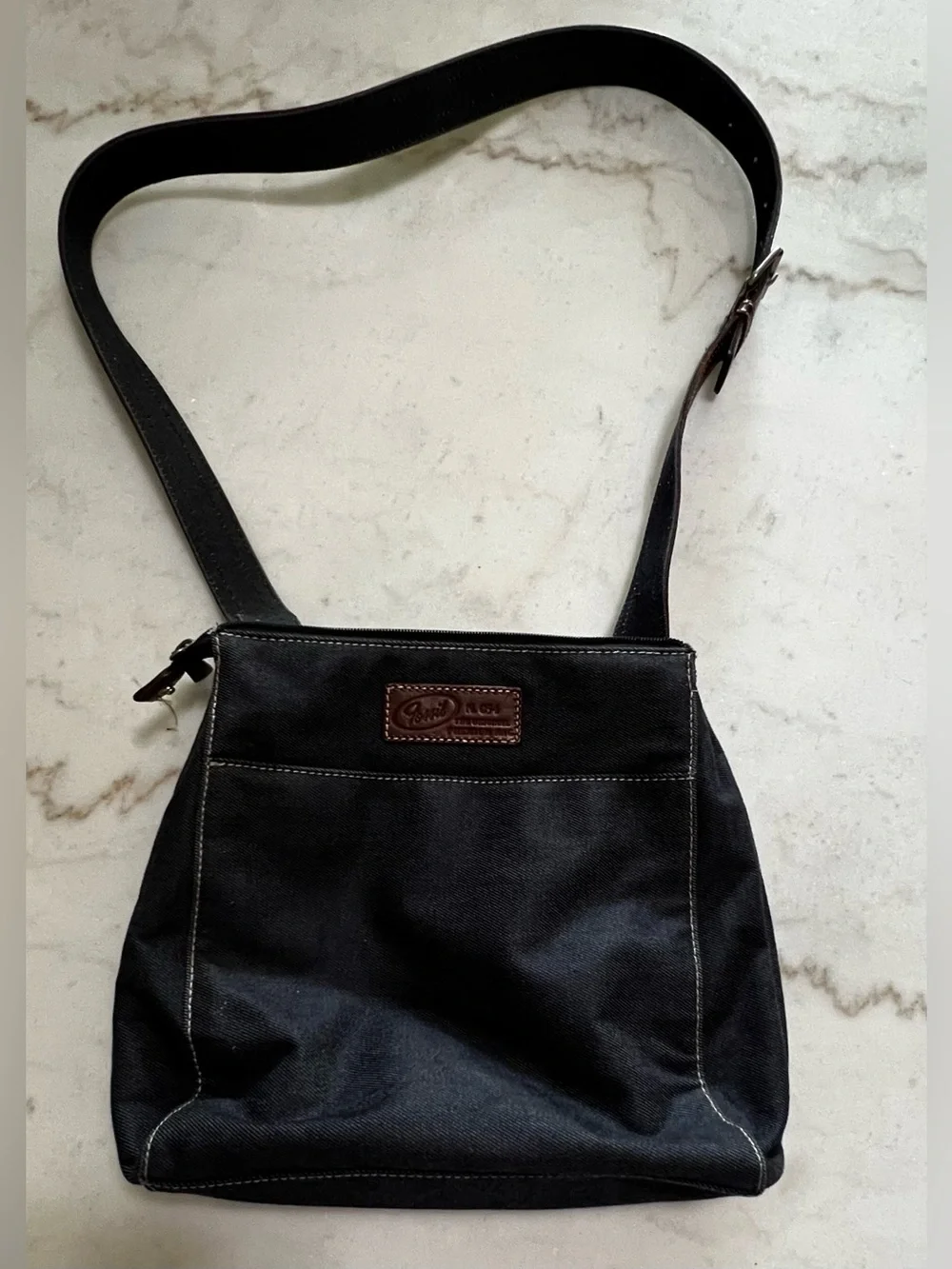 Fossil Dark Denim Large Crossbody Satchel Bag